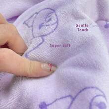 Miniso Sanrio Characters - Themed Microfiber Bath Towel. The Delicate Fibers Offer An Extremely Soft Touch. With High - Efficiency Water Absorption, It Can Quickly Dry Your Body(1 PC) - Purple - View 2