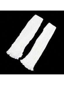 1Pair Women Mid-Calf Socks Covers , Elastic Stackable Design, Soft Warmth, Versatile Autumn And Winter Accessory, Hand Washable, Solid Color, Chic Leg Covers - Multicolor - View 14