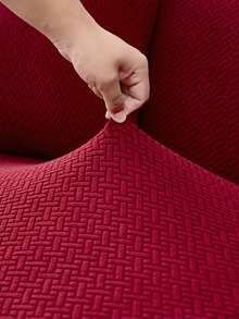 1 Vỏ bọc ghế sofa Jacquard, Vỏ bọc ghế sofa ngắn bằng vải nhung mềm mại cho phòng khách, Vỏ bọc ghế sofa co giãn, dày dặn, chống trượt cho phòng khách, phòng ngủ, ngoài trời, bảo vệ ghế sofa khỏi vết bẩn do thú cưng, vỏ đệm ghế sofa 4 mùa cho ghế sofa chữ L, ghế đơn, ghế tựa và ghế sofa 1/2/3/4 chỗ ngồi, có thể tháo rời và giặt máy. - Rượu vang đỏ A - Xem 10