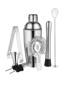 18.5oz/25oz Stainless Steel 8-Piece Cocktail Shaker Set, Bar Tools