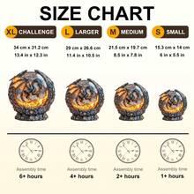 1个魔球火龙木制拼图，不对称动物造型木制拼图玩具，独特的派对游戏礼物，装饰艺术拼图，桌面魔幻拼图，别致的儿童益智拼图，节日礼物，适合成人，圣诞礼物，返校礼物，生日礼物（2D拼图） - 彩色 - 查看 4