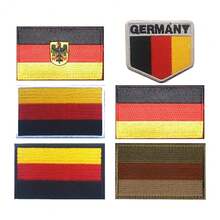 2 PCS  Germany Flag Patches Embroidered Tactical Military Morale Patch Applique Fastener Hook And Loop(White Border){Inchcolor_nameinch:InchGermanyWhiteBorderinch} - GermanyWhiteBorder - View 6
