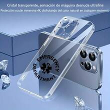 Carcasa transparente de teléfono móvil de moda Cubierta de teléfono transparente para iPhone con diseño de departamento de emergencias en negro ideal para profesionales de la salud Para teléfonos Galaxy de Apple - transparente - Ver 3