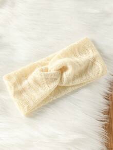 1 pieza Diadema de punto suave y antideslizante de unicolor para mujer, accesorio para el cabello elástico para yoga y deporte, versátil para uso diario, adecuado para múltiples ocasiones, pañuelo para la cabeza de mujer, envolvente para la cabeza de invierno cálido