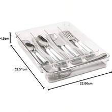 23195 Utensil And Cutlery Drawer Organizer, Divider, Tray, Storage, 5 Compartment, - 5 ngăn - Xem 7