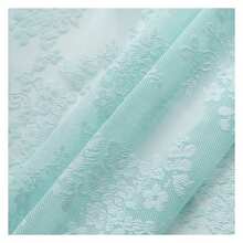 Sheer Curtains 63 Inch Length , Vintage Floral Lace Curtain Panels For Nursery GirlsBedroom Seafoam Green Curtains Coastal Beach Room Decor 52 X 63 Inch 2 Panels,/Retro Mint Green - 多色617 - 查看 4