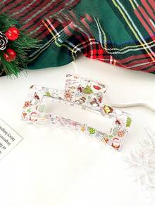 1 Stück süßer Haarklammer aus Azetat mit Hase & Welpe, vintage Dutt-Haarklammer, Haarschmuck für Frauen, elegante Haarklammern