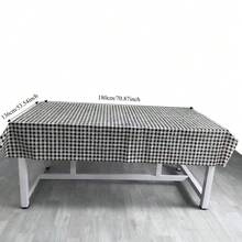 54 X 71 Inch 3pcs/4pcs Premium Plaid Tablecloth, Suitable For Indoor & Outdoor PE Tablecloth, Fit For Birthday, Christmas, Valentine's Day, Wedding Proposal, Picnic, BBQ And Patio Dining, Black & Beige Plaid