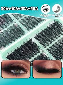640/576/432pcs Faux Mink Eyelash Clusters, High Capacity, 30D-160D Curly D-Curl, 8-18mm, DIY Eyelash Clusters, Natural Look, Thick & Long, Ultra Soft & Lightweight, Reusable, Individual Segment Lashes, Eyelash Extension Kit, Suitable For Home Or Outdoor Use, Applicable For Daily Life, Wedding, Date, Party, Music Festival, Travel, Spring Occasions. Eyelash Cluster Set, Eyelashes, False Eyelashes - D - 查看 6