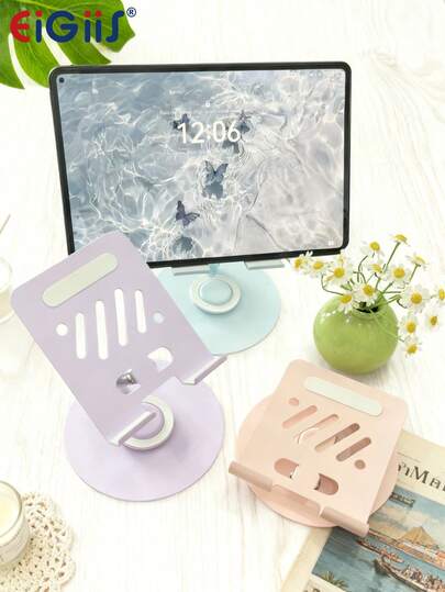 EIGIIS Tablet Stand For Desk, 360° Swivel For IPad Holder, Aluminum Adjustable Tablet Holder, Compatible With IPad Pro/Air/Mini And More