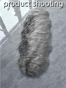 1pc Luxury Light Gray/Coffee Long Plush Rug, Nordic Style Long Plush Rug Mat, Asymmetrical Size With 1-5cm Cutting Error, Bedroom Bedside Mat, Christmas Gift, Bay Window Blanket, Soft Decorative Carpet, Bedroom Decor, Small Rug, Carpet, Home Decor, Living Room Rug, Living Room Small Rug, Bedroom Rug, Living Room Home Decor, Outdoor Rug, Washable Rug, Fleece Rug, Furry Rug, Autumn/Winter Rug, Thick/Plush Kitchen Rug