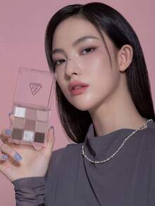 3CE 8.5g/0.29oz Multi-Color Eyeshadow Palette A SHY ASH, Matte & Shimmer Dual-Tone, Low Fallout, Buildable, Warm Contouring Shades, Oil-Control, Smudge-Proof, Multi-Purpose Eyeshadow/Highlighter/Brow Powder, Magnetic Compact, Korean Cosmetics - A SHY ASH - View 9