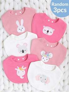 momscare 3pcs Random Baby Boys' Cute Animal Pattern Bibs - Multicolor - View 7