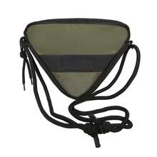 New Arrival Triangle Crossbody Bag For Men, Korean Style,  Lightweight Small Shoulder Bag, Mini Phone Bag - 黑色 - 查看 4