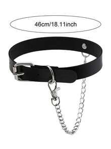 1 chiếc vòng cổ choker đính đinh tán Punk Rock thời trang, thích hợp cho trang phục hàng ngày của phụ nữ, lễ hội, tiệc tùng, sinh nhật sáng tạo, quà tặng ngày lễ tình nhân, vòng cổ phóng đại theo phong cách Gothic - màu đen - Xem 2