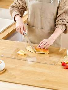 1块亚克力厨房砧板，大号透明砧板，厨房台面砧板，蔬菜水果砧板，透明砧板，食物切割垫，桌垫保护垫，熟食砧板 - 彩色 - 查看 5