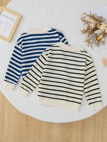 idolCat Set de 2 sudaderas de manga larga con bloques de color y rayas casuales para niñas, adecuadas para otoño, vacaciones y uso diario, talla 4-7 años