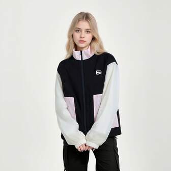  PUMA撞色立领休闲针织外套，适合跑步和训练，532726