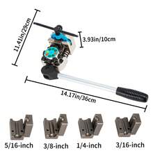 Herramienta de abocardado de línea de freno, bengalas simples, dobles y de burbuja de 45 grados para tamaños de tubo de 3/16", 1/4", 5/16" y 3/8", adecuada para líneas de metal blando de cobre - 45 grados - Ver 10