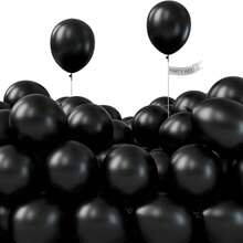 Set de 60/90 de baloane din latex aurii și negre, cu paiete multicolore (material folie), potrivite pentru decorare / petreceri pentru copii / aranjamente de nuntă. Acest set este conceput pentru asortarea DIY a baloanelor, aplicabil pentru nunți, petreceri de ziua de naștere, Ziua Îndrăgostiților, Anul Nou, aniversări, petreceri de dezvăluire a sexului, decorațiuni de Crăciun, evenimente cu tematică de fermă, arcade de baloane, recuzită pentru fotografii în aer liber și diverse scenarii de decorare a petrecerilor. - Negru 60 buc - 5 in - Vizualizare 6