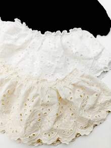 1 Yard Lace Embroidery Trim, 13.5CM Wide Hollow Embroidered Fabric Sewing DIY Decoration