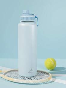 18/26/40oz Stainless Steel Insulated Sports Water Bottle With Straw Lid And Handle, Wide Mouth Double Wall Leak-Proof Bottle, 24hr Cold 12hr Hot - 40oz Light Blue - View 7