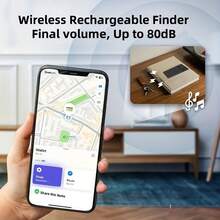 RSH Ultra-Thin Smart Card Tracker Compatible With Tags Air, Supports "Find My" Function, Wireless Charging, Built-In High-Performance Lithium Battery With Up To 8 Months Usage, 5V Fast Charging, Precise Positioning And Privacy Protection, Suitable For Bags And Luggage - RSH-icard02-black - View 6