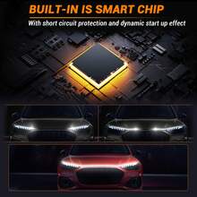 1.8M Flexible LED Hood Light, Automotive Hood Light Strip, Universal 12V Car Hood Light Strip, Flexible LED, Suitable For Sedans, SUVs, Trucks-Car Decor\Car Stuff\Car Acessesories\Car Accessories\Car\Christmas Decrotions - 白色 - 查看 3