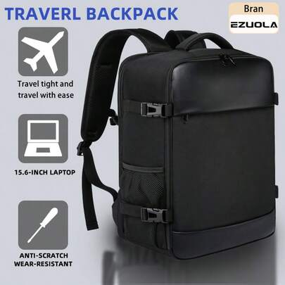 EZUOLA Zaino da viaggio per bagaglio a mano 40x20x25cm, adatto per compagnie aeree come Ryanair, borsa da viaggio per uomo/donna, zaino per laptop da 14 pollici per scuola, lavoro, viaggio, regalo per la Festa del Papà, estate, college, università, ritorno a scuola, borsa multifunzione per dormitorio, accessori scolastici