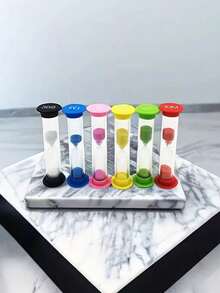 6个彩色计时器 - 非电动，多功能游戏计时器，计时范围30秒至10分钟，适用于游泳池和教室等环境中的趣味学习和游戏 - 非常适合儿童和成人 - 彩色 - 查看 5