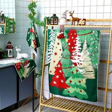 3 Pack Christmas Hand Towels Set - Green Xmas Trees Washcloth For Bathroom, Kitchen, Hotel, Beach, Gym, Spa{Inchcolor_nameinch:InchColorfulinch,Inchstyleinch:InchChristmasTreeinch} - 聖誕樹聖誕樹 - 查看 3
