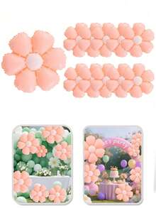 15个粉色向日葵铝箔气球，粉色雏菊气球，适用于生日、婚礼、周年纪念、求婚、情人节装饰、派对，室内外均可使用，营造氛围的装饰气球 - 彩色 - 查看 6