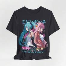 Anime Graphic Tee,-Shirt, Vocaloid Unisex Jersey Shirt, Kawaii - màu đen - Xem 1