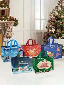 Gift Bag Christmas High-End Non-Woven Handbag Holiday Candy Gift Packaging Bag - Multicolor - View 2