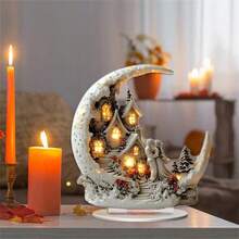 2D Acrylic Tabletop Decor Moon Castle Heart Romantic Ornament, Suitable For Bookshelf, Home Party, No Electricity Required