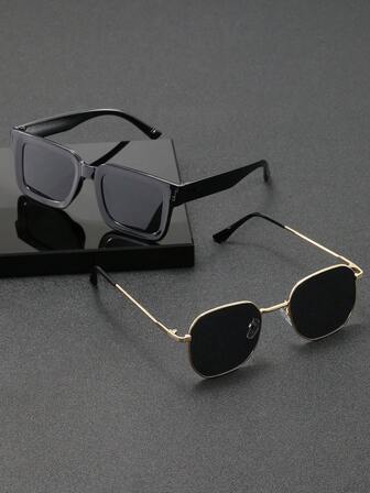 2'li Paket Şık Günlük Erkek Gözlükleri, Lüks Marka Tasarımcı Gözlükleri, Yüz Hatlarını ve Boyutlarını Geliştirir, Günlük Yaşam, Plaj, Araba Kullanma, Kamp, Balık Tutma, Partiler ve Açık Hava Seyahatleri İçin Uygundur, Eğlence Amaçlı Koruyucu Gözlükler, Parlama Önleyici