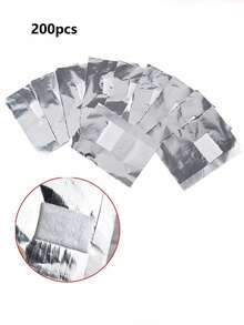 200pcs Shiny Foil Paper, 100pcs Oil Absorbing Foil Pads, 0.79" X 1.18" Simple Shimmer Oil Blotting Sheets 6.5" X 9", Gel Nail Polish Remover Pads, Gel Nail Polish Remover Foil, Gel Nail Polish Remover Solution, Nail Art Studio Set Nails Nails Supplies Nail Stuff - Multicolor - View 10