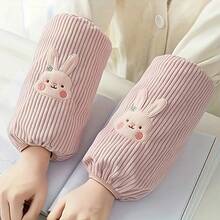 Cute Rabbit & Stripes Arm Warmers – Soft, Cozy, Washable, Unisex, Perfect For Home, Office, And Kitchen Use