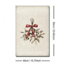 Zestaw 1/3 szt. Nieoprawionego, zabytkowego wieńca świątecznego z sosną, rustykalny plakat na ścianę do świątecznego festiwalu, wydruk na płótnie, minimalistyczny wystrój wiejskiego domu, rustykalny, zimowy, świąteczny, retro obraz do mieszkania, salonu, sypialni, nowoczesnej dekoracji domu