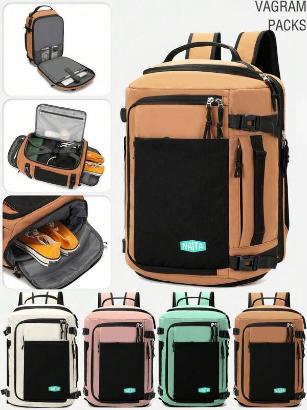 1 pieza Mochila de viaje de moda con separación seca-húmeda. El diseño actualizado agrega talla grande funciones. Se puede expandir la capacidad. Bolsa de trabajo minimalista y portátil con múltiples compartimentos. Bolsa escolar con personalidad y funcionalidad amigable con TSA. Bolso de fin de semana casual de negocios. Bolsa práctica para estudiantes con compartimento para portátil