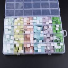 720PCS/Box Vibrant Glass Mosaic Tiles - Premium Square Craft Decorative Pieces For Creative Art, Painting, Handmade Jewelry, And DIY Projects - Multicolor - View 22