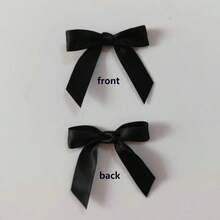 Micomon 50pcs 1.2-Inch  Mini Ribbon Bows For Crafts Wedding Gift Sewing Scrapbooking Hair Bows Belts - Classic Style Christmas Holiday Occasion - Red Hearts