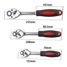 1pc 24-Tooth Quick Release Ratchet Wrench 1/2" 1/4" 3/8" Bi-Directional Socket Wrench, Auto Bicycle Repair Tool - Multicolor - View 7