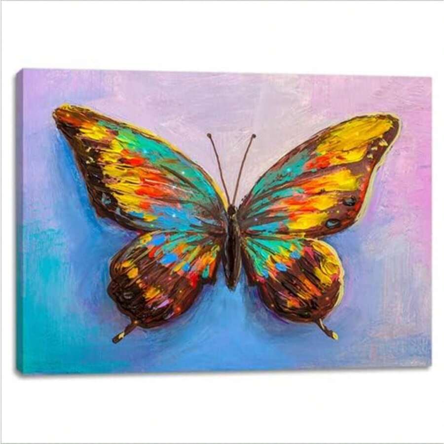 2025 Christmas Canvas Wall Art Print 12" X 16" With Timer | LED Lighted Design - Kupu-kupu Pengubah Warna - View 1