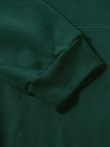 Krometka 男士連帽衛衣，秋冬街頭風休閒基礎款寬鬆連帽運動衫，雙箭頭印花 - 綠色 - 查看 8