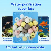 Anéis de nano cerâmica, esferas/blocos de quartzo para filtro, nanoesferas, esferas bioquímicas - Materiais avançados de filtragem bioquímica adequados para aquários/lagos, multicoloridos e multitamanhos. - Multicolorido - Ver 5