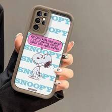 Phone Case With Snoopy Print, Featuring The Iconic Peanuts Character, A Motivational Quote "YOU CAN WASTE YOUR WHOLE LIFE WORRYING ABOUT THINGS THAT NEVER HAPPEN" In A Pink Speech Bubble, And Repeating "SNOOPY" Text  For Samsung Galaxy S25 Ultra/S25 Plus/S25/ Galaxy S24 Ultra/S24 Plus/S24/S24 FE/S23 Ultra/S23 FE/S22Ultra/S22 Plus/S22/S21 Ultra/S21 Plus/S21/S21 FE/A13/A14/A15/A16/A17/A33/A34/A35/A36/A52/A53/A54/Galaxy Note20Ultra/Galaxy Note20,Galaxy S25 Case,Galaxy S25 Case,Galaxy S25 Ultra Case Plus Stocking Stuffers,The Girlfriend,The Chosen,Early Fall Fashion. - 黑色 - 查看 5