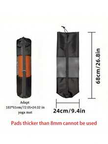 1pc Yoga Mat Carrying Bag, Yoga Net Bag, Breathable Storage Mesh Bag, Portable Yoga Tote, Fitness Exercise Carrier For Yoga Mat Storage - Multicolor - View 4