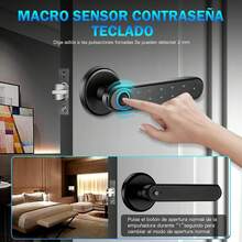 QianMu Cerradura Inteligente 5 en 1, Huella Digital/Tarjeta IC/Contraseña/APP TuYa/Llave Mecánica, Protección Código Privado, Aviso Batería Baja, Recargable, Fácil Instalación para Hogar/Oficina/Hotel - 1 - Ver 6