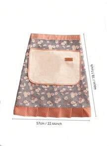 1pc Country Style Breathable Canvas Waist Half Apron, Servant Costume Apron Fresh Cute, Durable And Oil-Proof For Cooking, Kitchen Use, Home Use - Half Length Cooking & Dining Apron - Multicolor - View 3